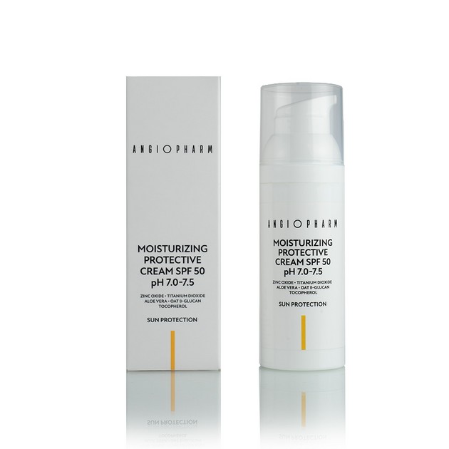 Angiopharm Moisturizing protective cream SPF 50 pH 7.0-7.5