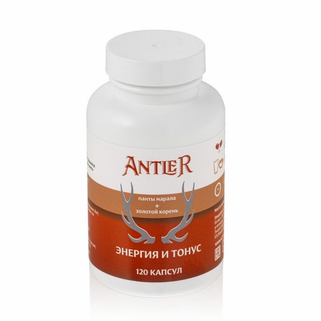 ANTLER Энергия и тонус Панты + золотой корень 120 капсул