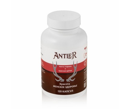 ANTLER Женское здоровье Панты + красная щетка 120 капсул